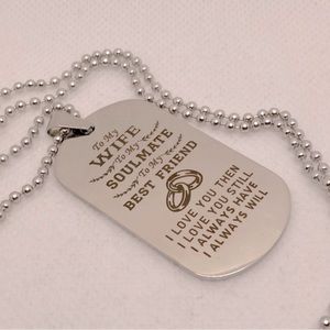 To My Wife Love Soulmate Stainless Steel Pendant